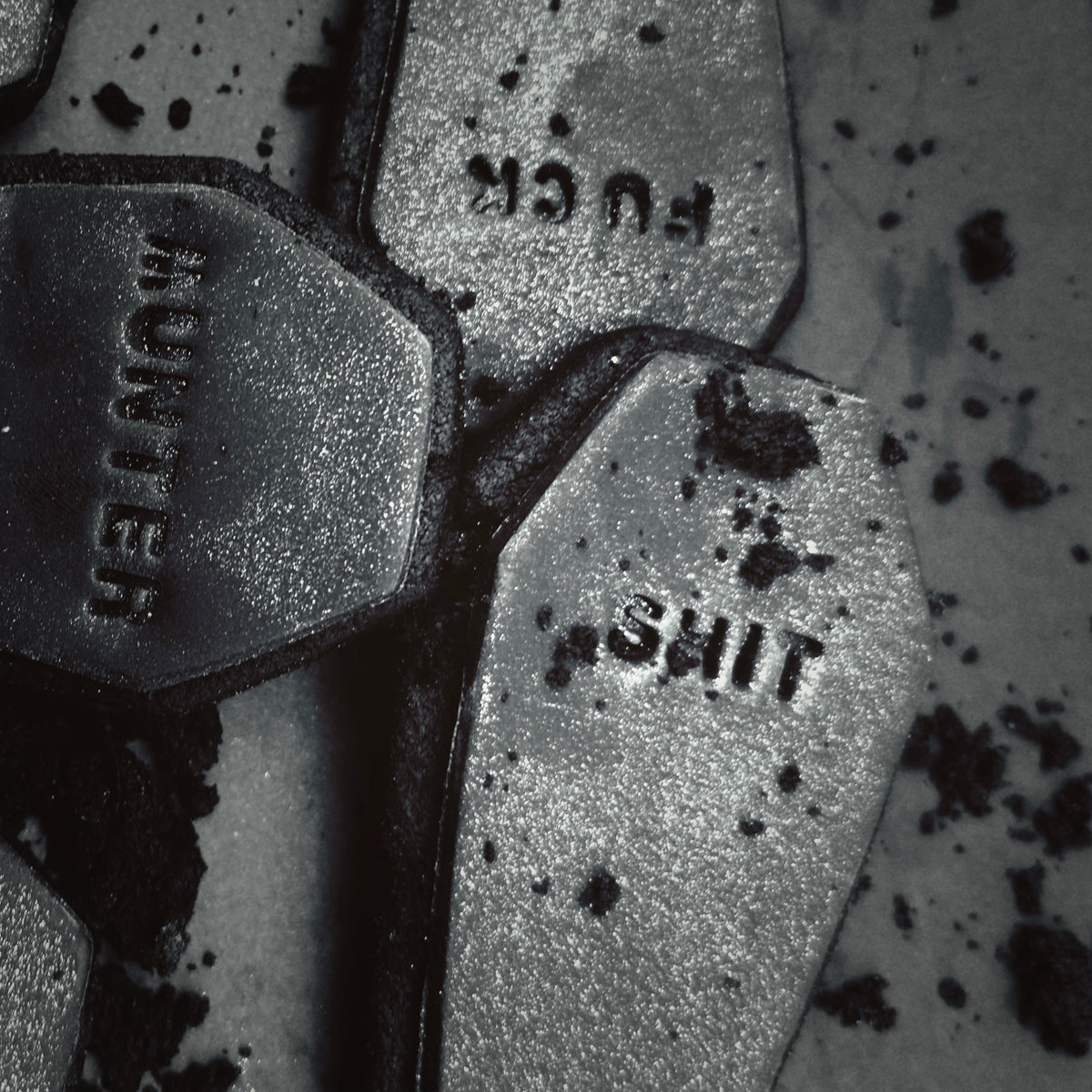 All black Vegan Sweary Shortbread Biscuits