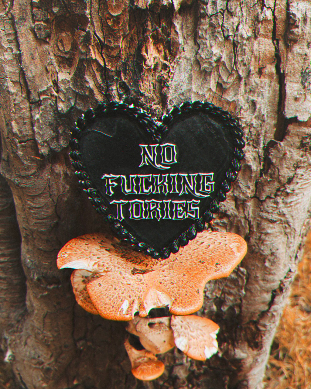 No Fucking Tories Studded Frosted Fake